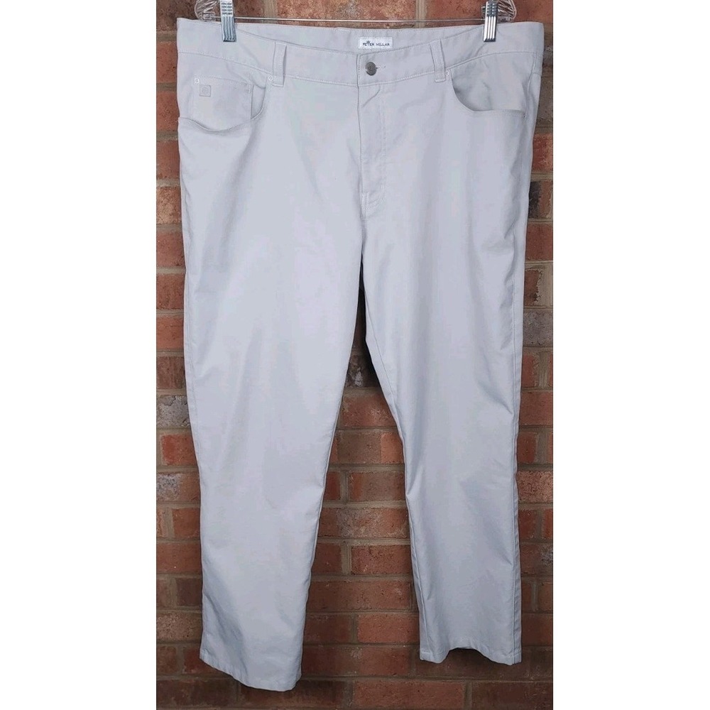 Peter Millar Pants Mens Size 38x26 Light Gray Golf